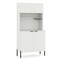 Engineered Wood MDF Metal Wine Bar Cabinet with Charging Station